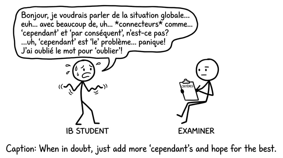 Student panic-connectors in oral exam