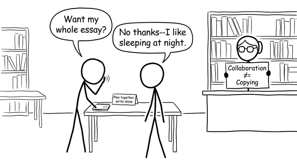 Collaboration not copying joke