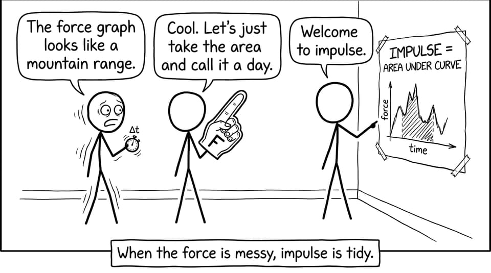 When the force is messy, impulse is tidy
