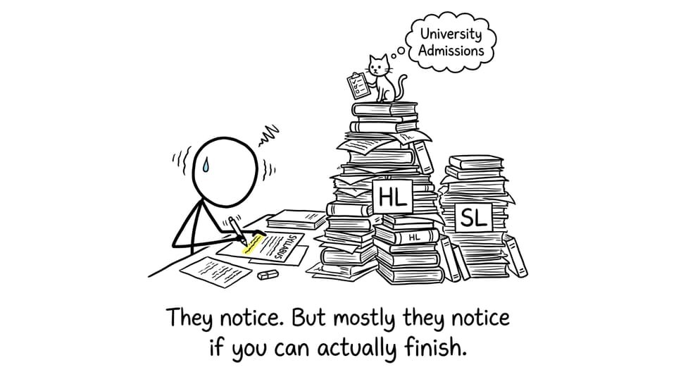 HL vs SL pile with University Admissions cat