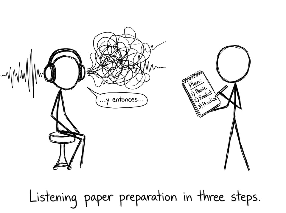 Comic: Listening prep in three steps