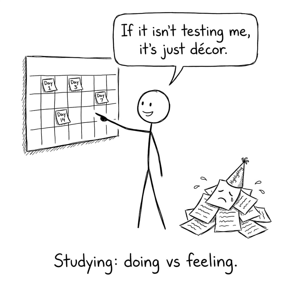 Studying: doing vs feeling.