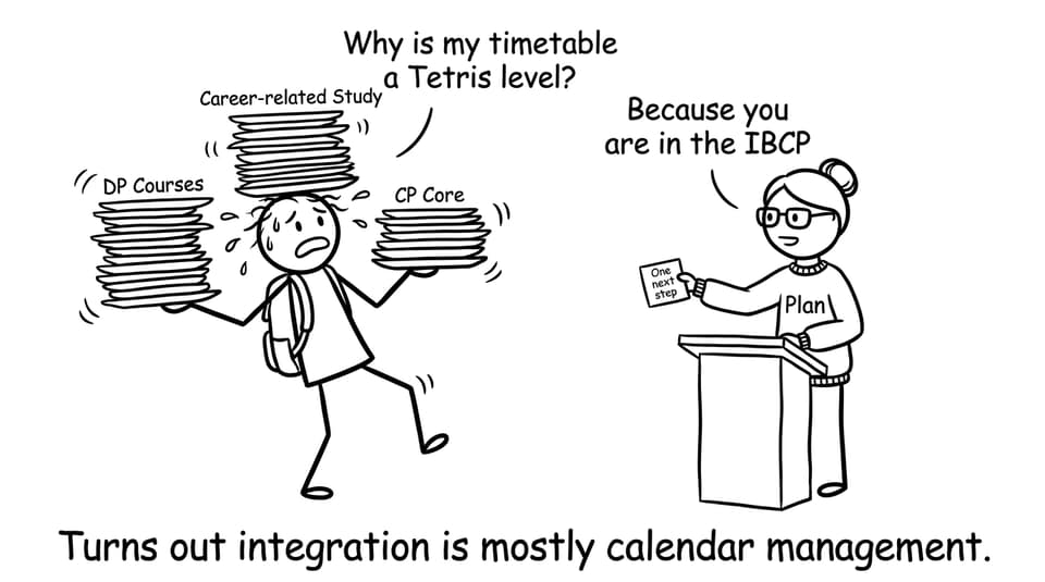 IBCP juggling timetable comic