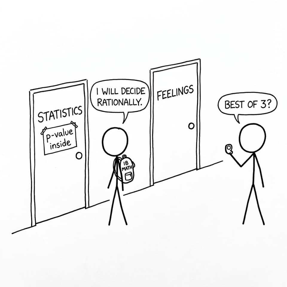 Statistics vs feelings comic