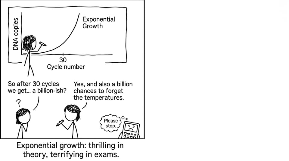 Exponential growth panic at the whiteboard