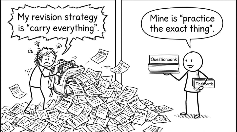 Comic about carrying notes vs targeted practice