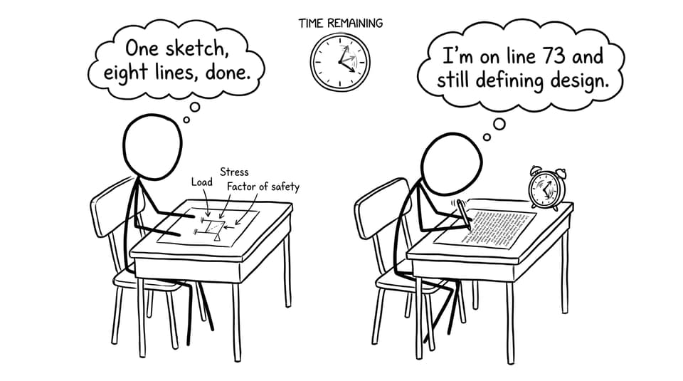 Diagram vs long paragraph comic