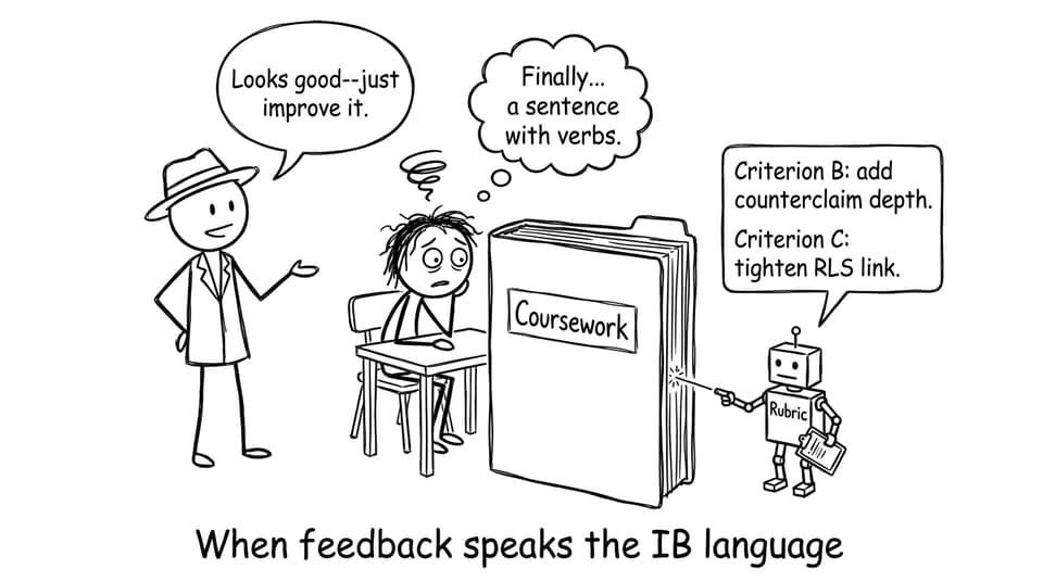 When feedback speaks the IB language