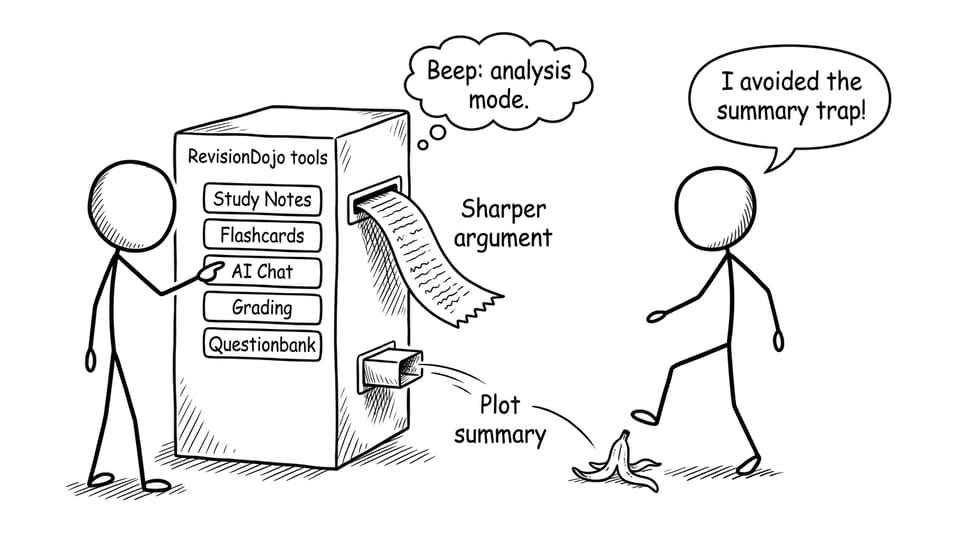 RevisionDojo tools help you avoid the summary trap.