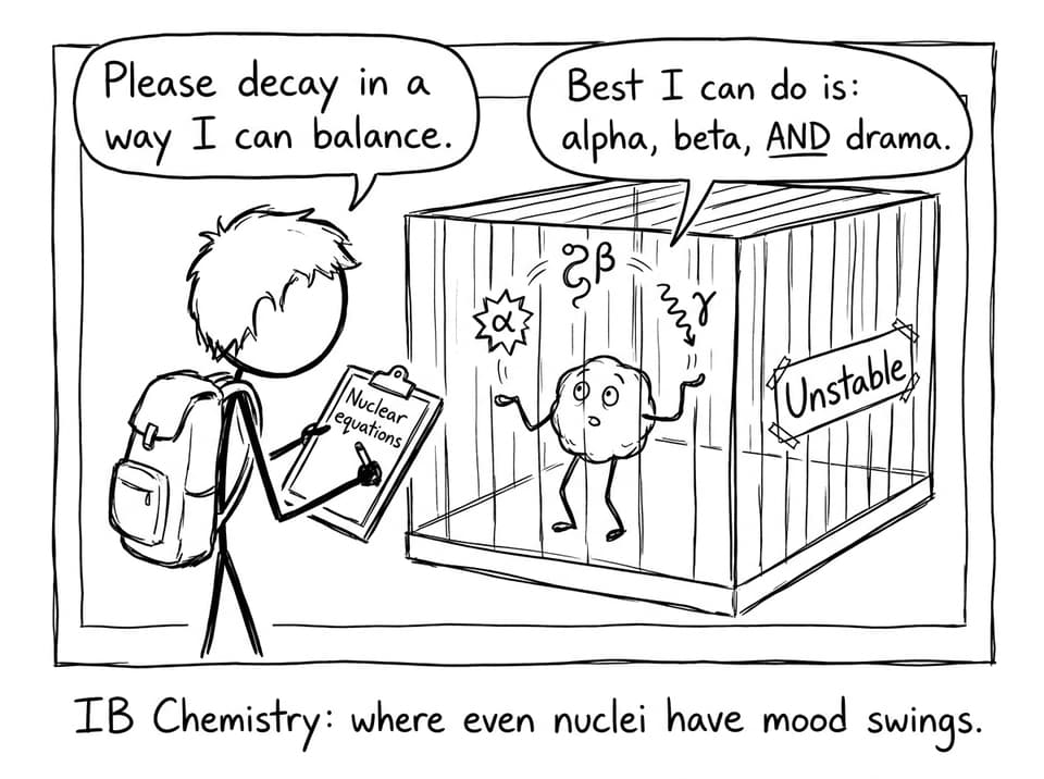 Unstable nucleus drama comic