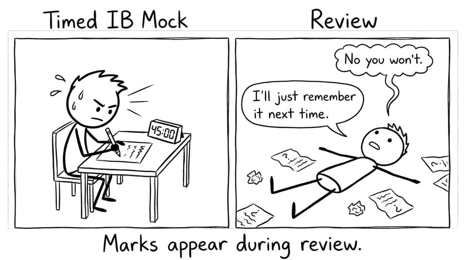Timed mock vs “reviewing” by staring at the ceiling