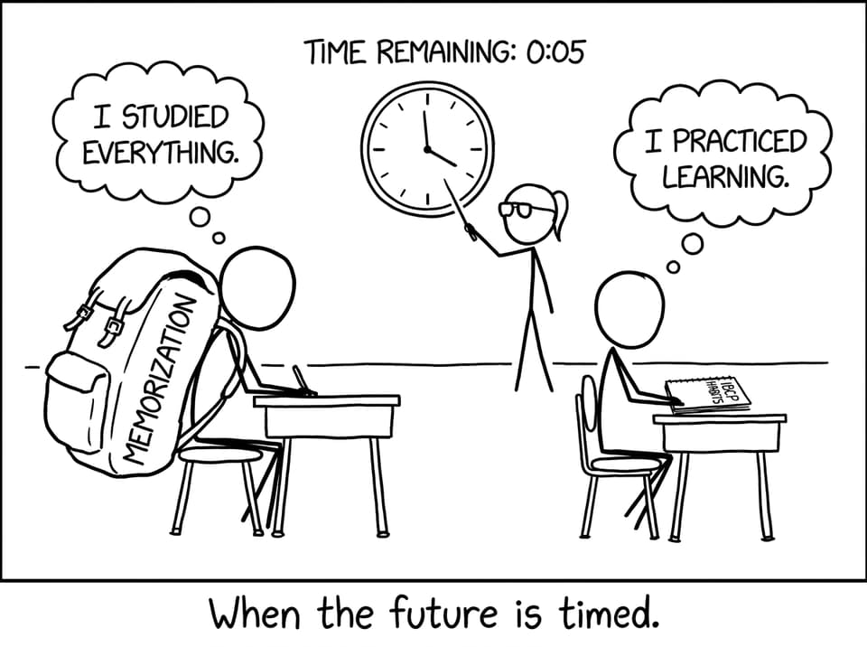 A funny comic about exam pressure