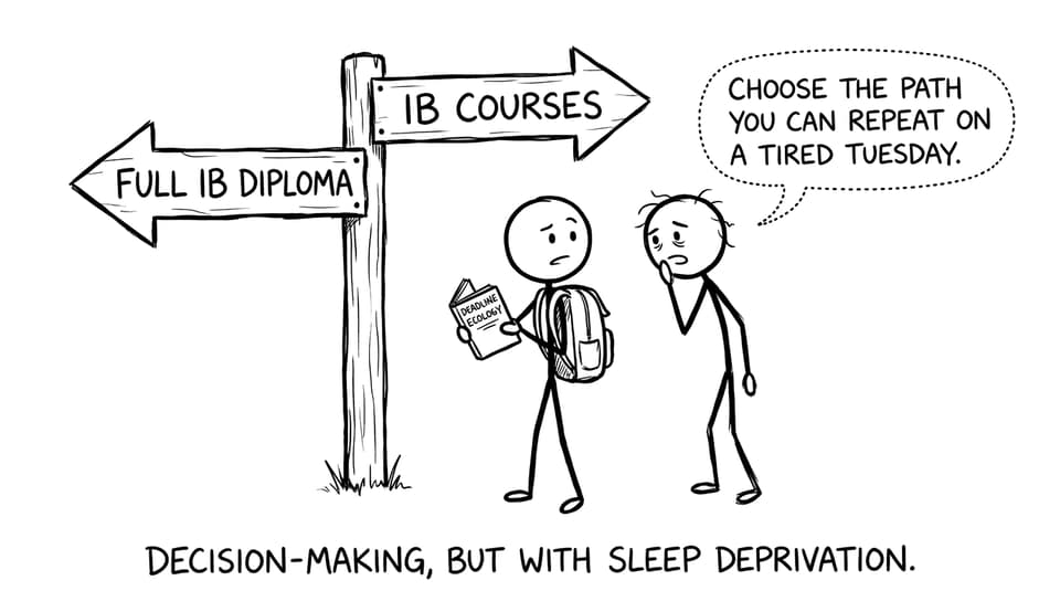 A student choosing between full diploma and courses