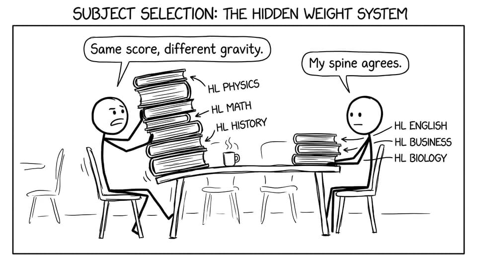 Comic about subject selection and hidden workload weight