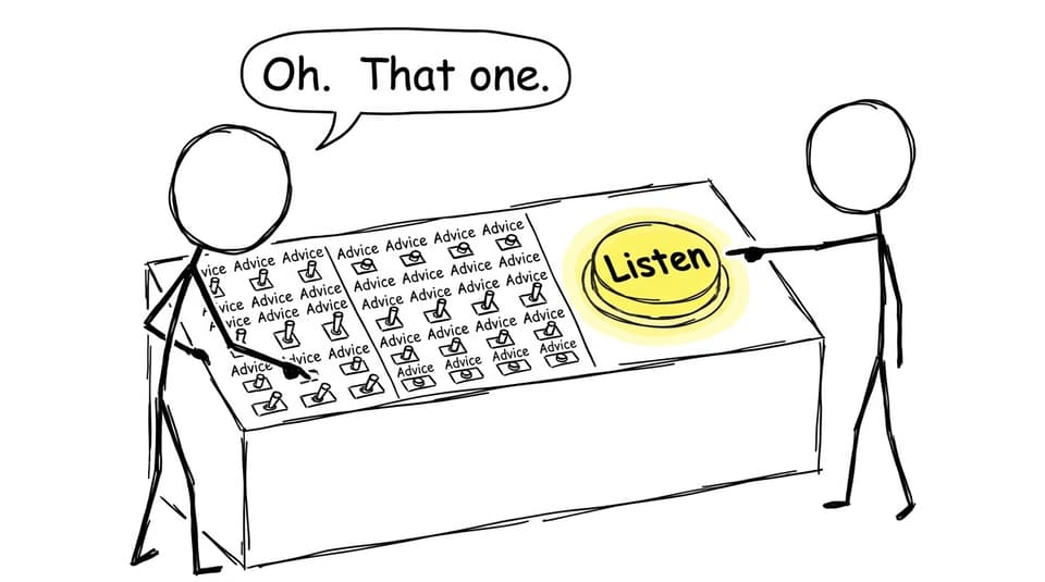 A parent discovers that the most useful control-panel button is Listen