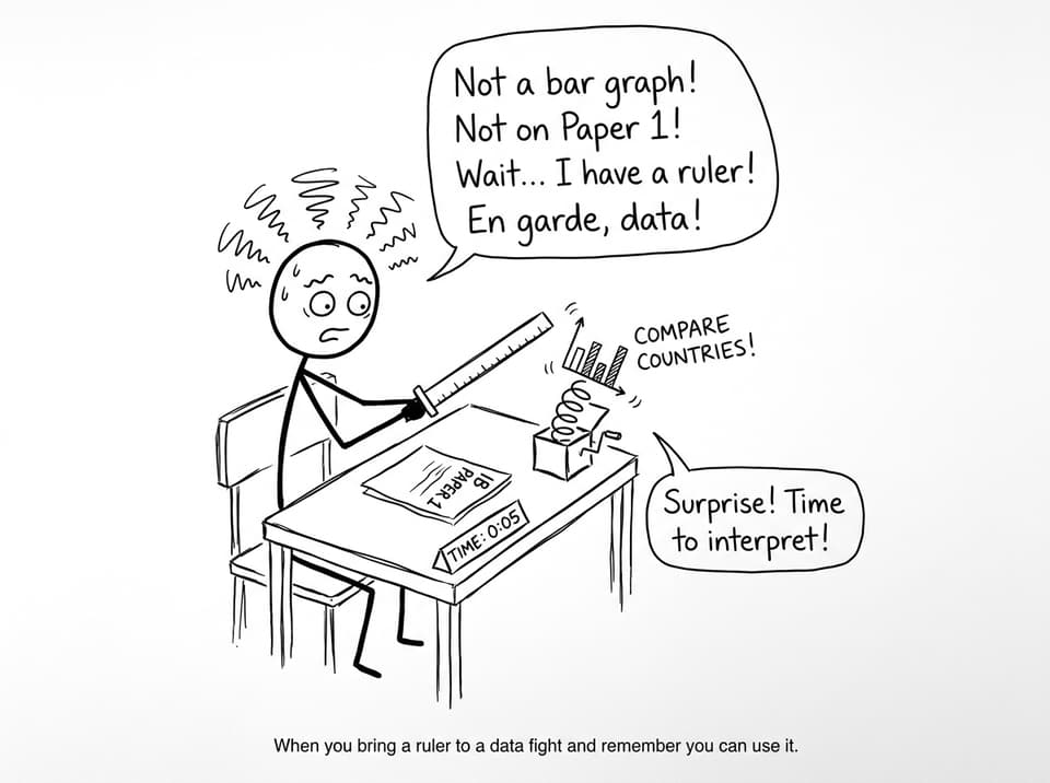 Paper 1 graph pops out joke