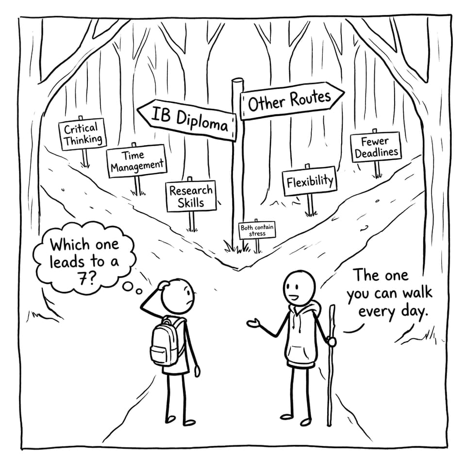 A funny comic about choosing paths