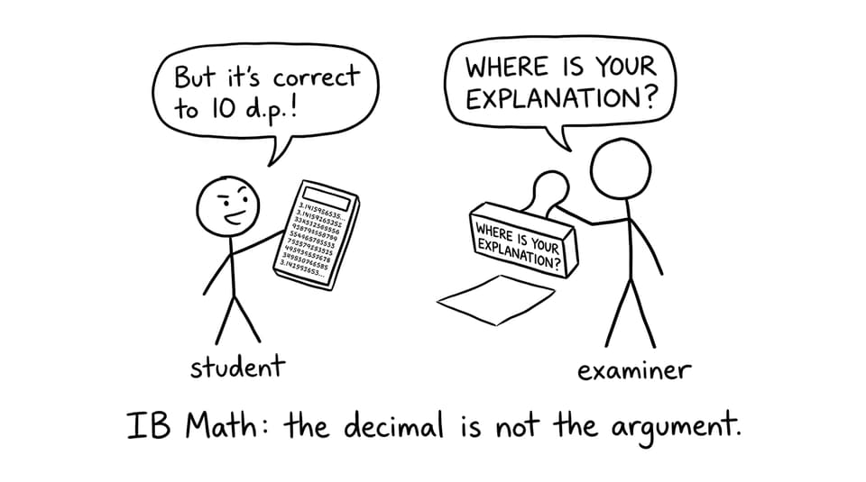 Student vs examiner: where is your explanation?