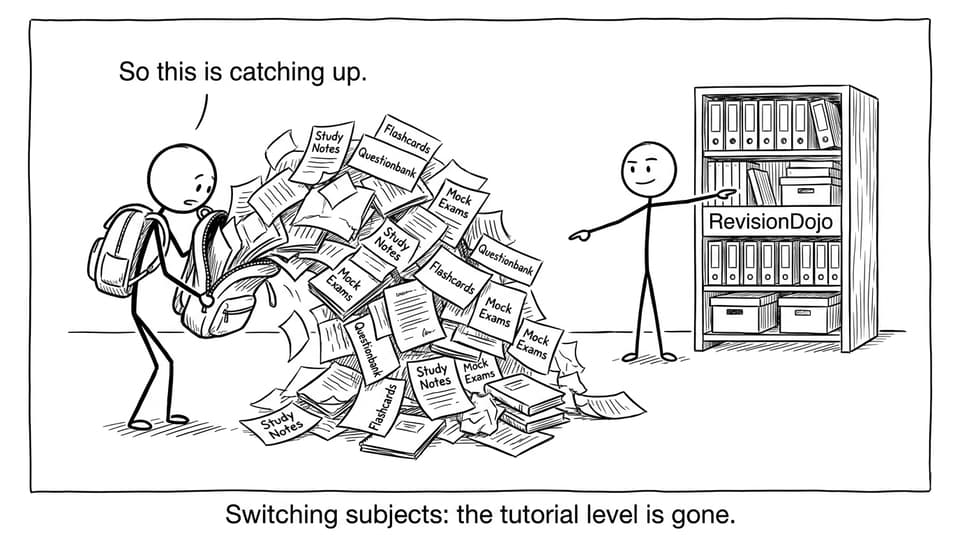 Backpack avalanche of Study Notes, Flashcards, Questionbank, Mock Exams