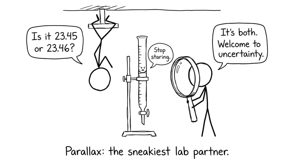 Two students argue over a meniscus