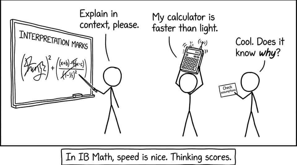IB Math speed vs thinking comic