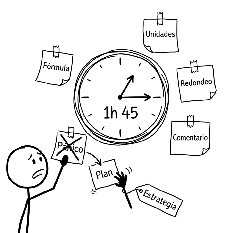 Reloj, estrategia y evitar el pánico