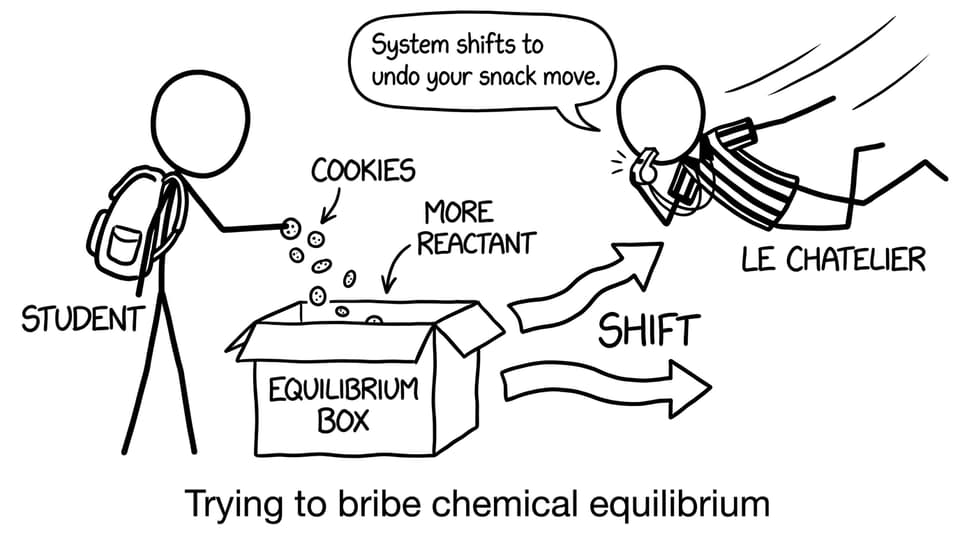 Le Chatelier as a referee undoing snack bribes