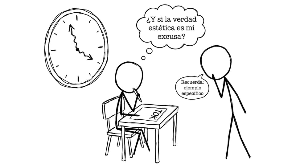 Sala de examen y el “ejemplo específico”