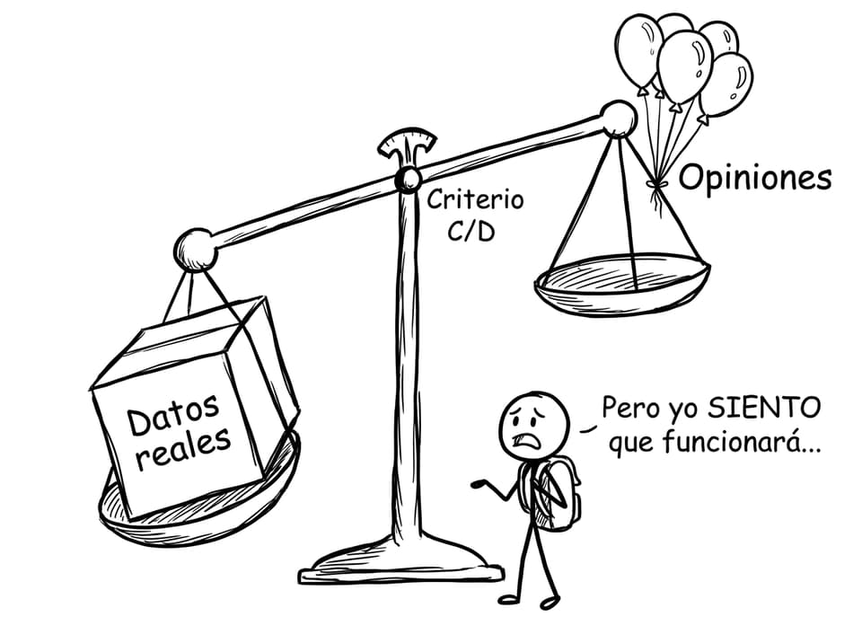 Datos vs opiniones en la evaluación