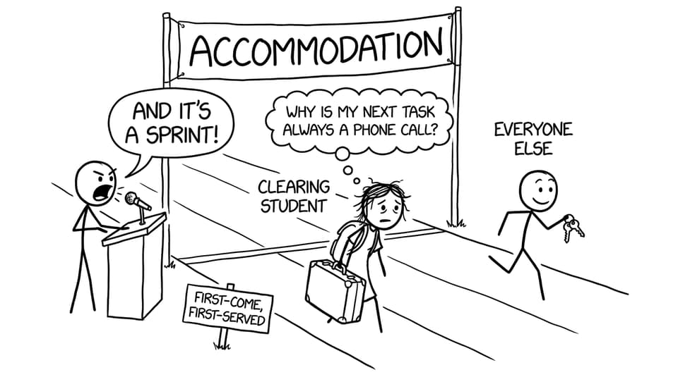 Accommodation sprint comic
