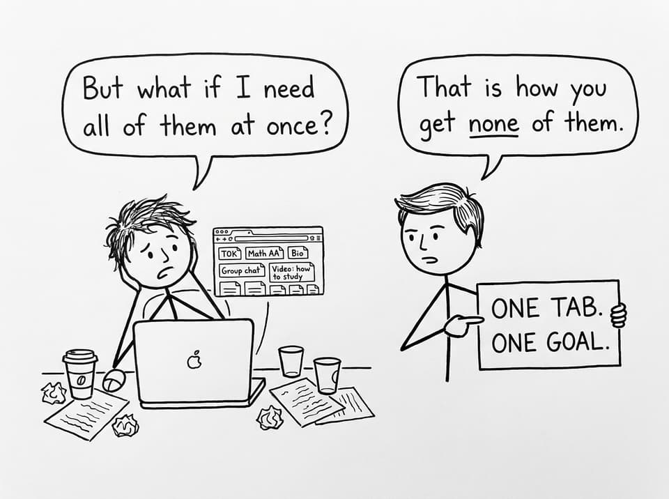 Too many tabs vs one IB goal