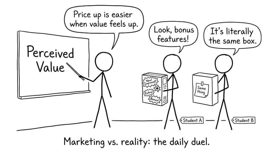 Perceived value classroom comic