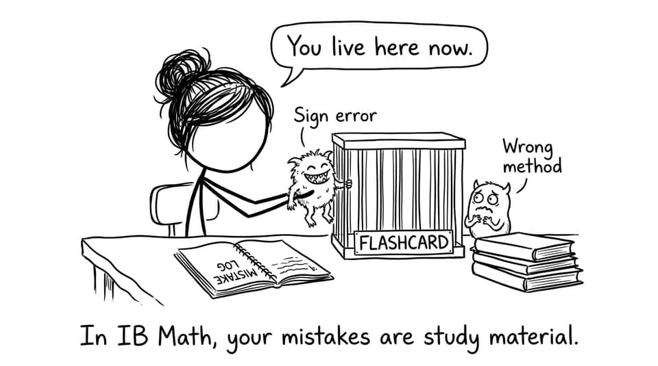 Mistakes turned into flashcards