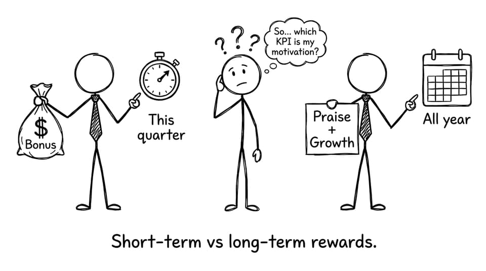 Short-term vs long-term rewards comic