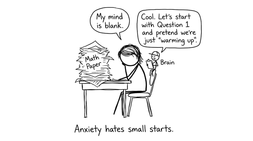 Anxiety hates small starts