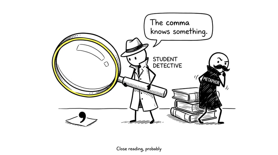 A student detective investigates a suspicious comma