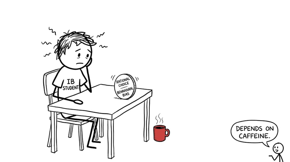 A coin lands on its edge, depending on caffeine