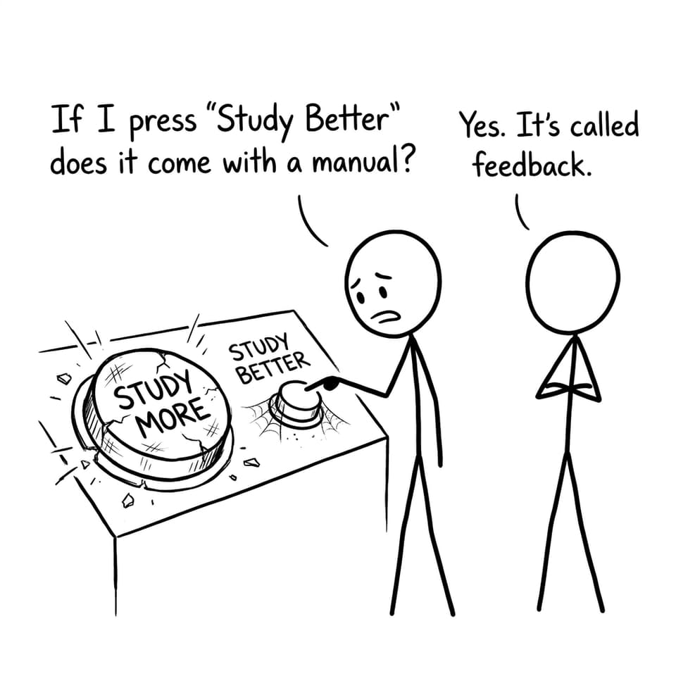 Two buttons: Study More vs Study Better