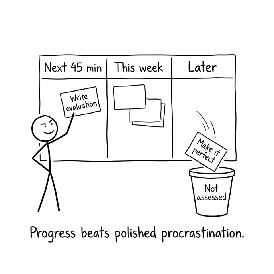 A Kanban board that fights perfectionism