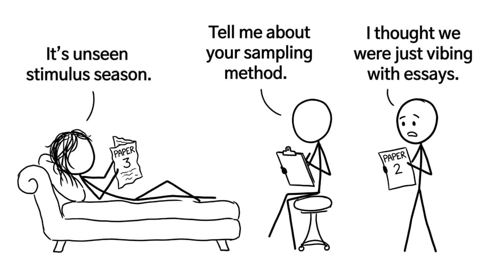 Paper 3 therapy session joke