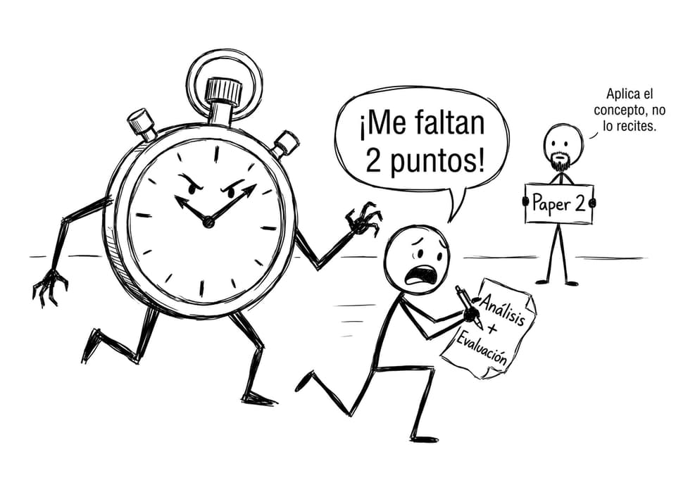 Cronómetro persiguiendo “Análisis + Evaluación”