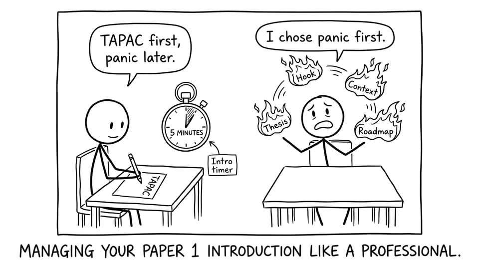 Two students manage the intro timer