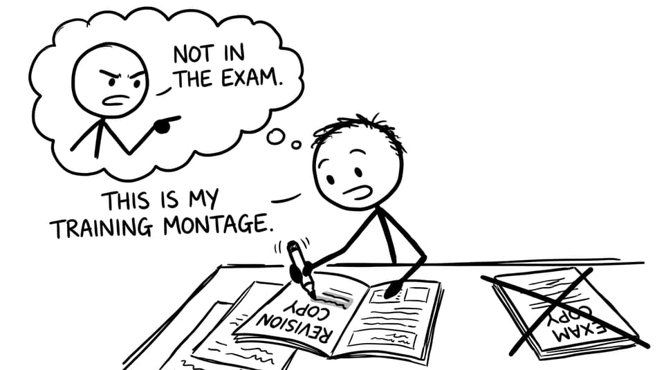 Training montage annotation joke