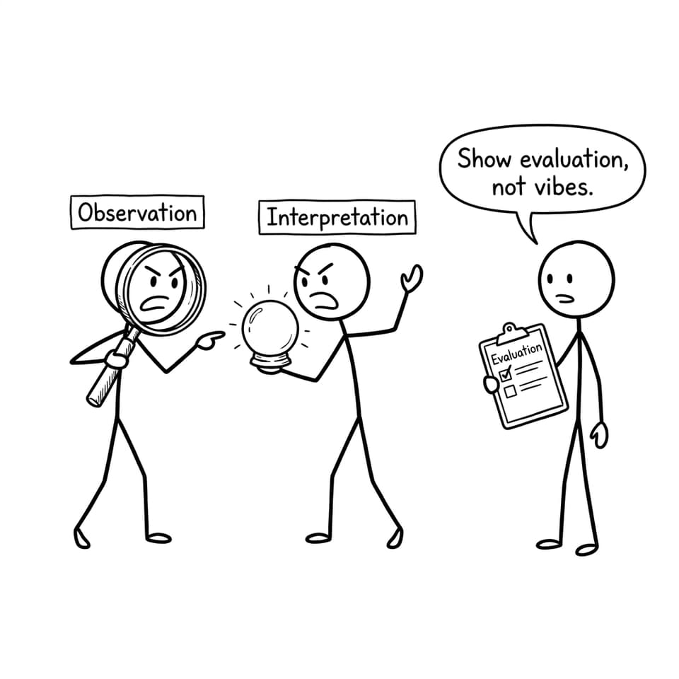 Observation vs interpretation comic