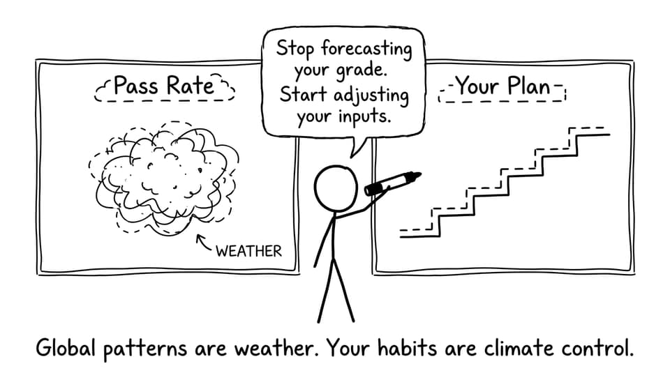 Global patterns are weather. Your habits are climate control.
