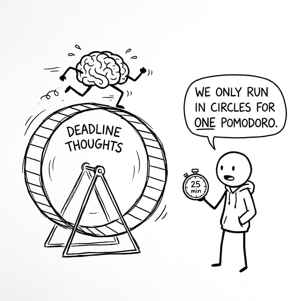 Pomodoro hamster wheel brain