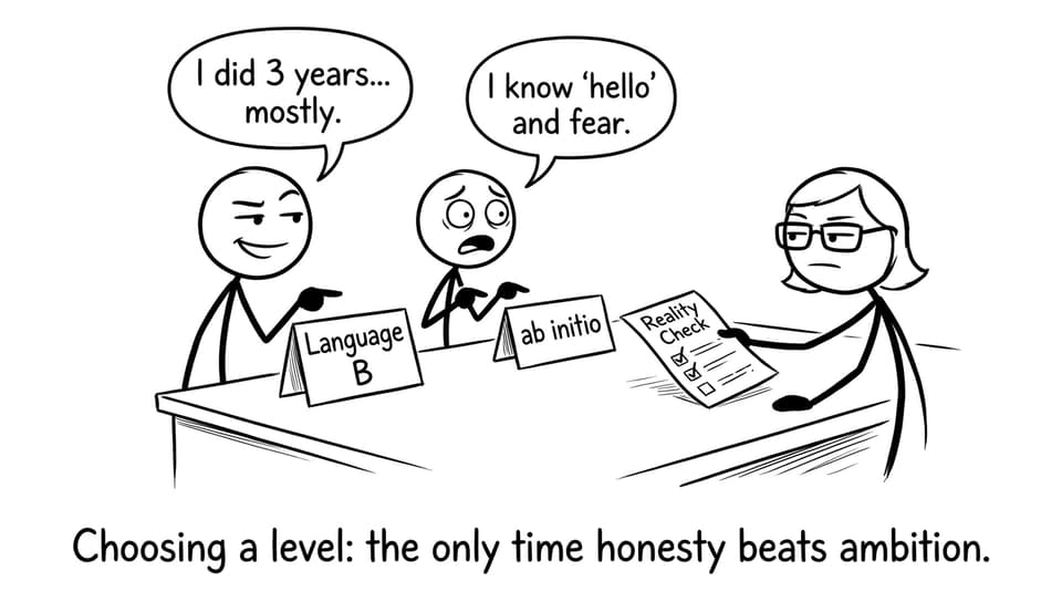 Course selection reality check comic