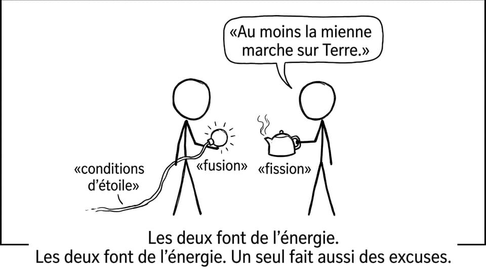 Les deux font de l’énergie. Un seul fait aussi des excuses.