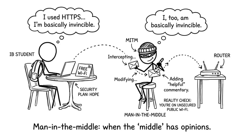 Man-in-the-middle comic
