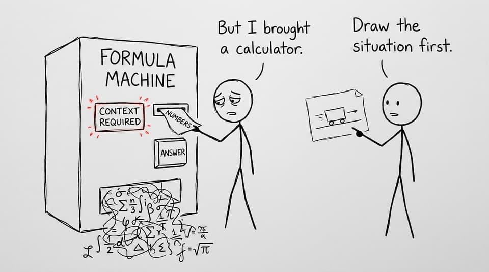 Comic about a formula machine demanding context